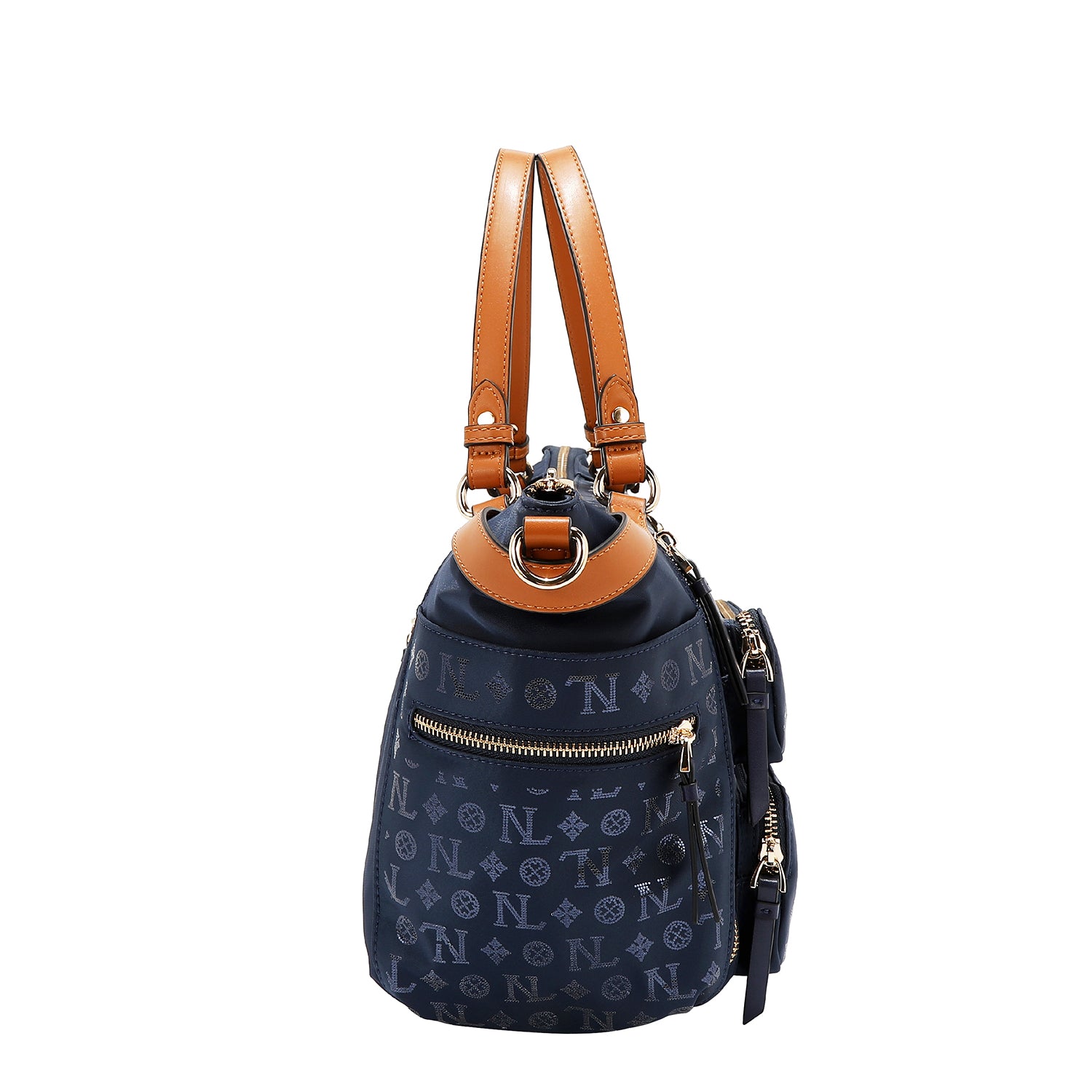 MONOGRAM LOGO SHOPPING BAG (BLUE)