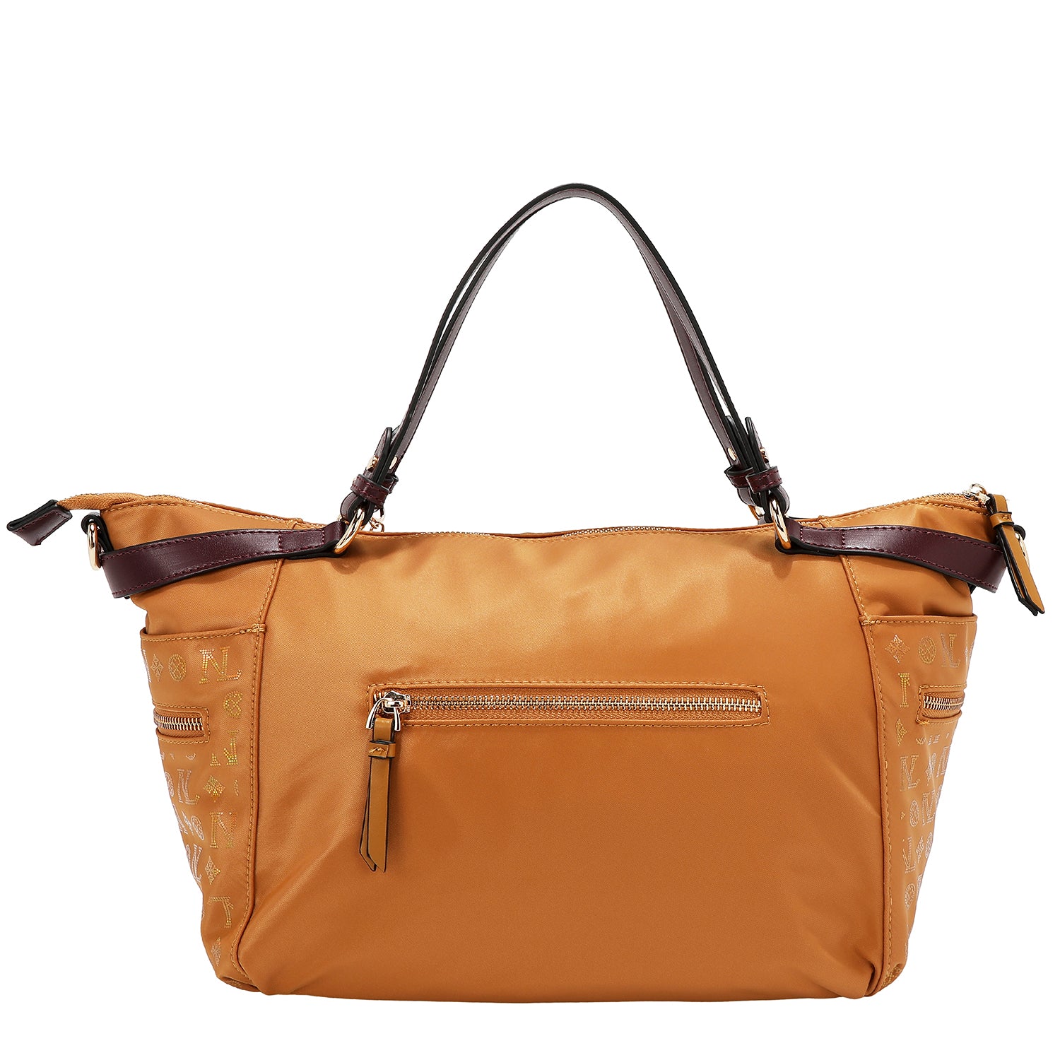 BORSA SHOPPING CON LOGO MONOGRAMMA (CAMMELLO)