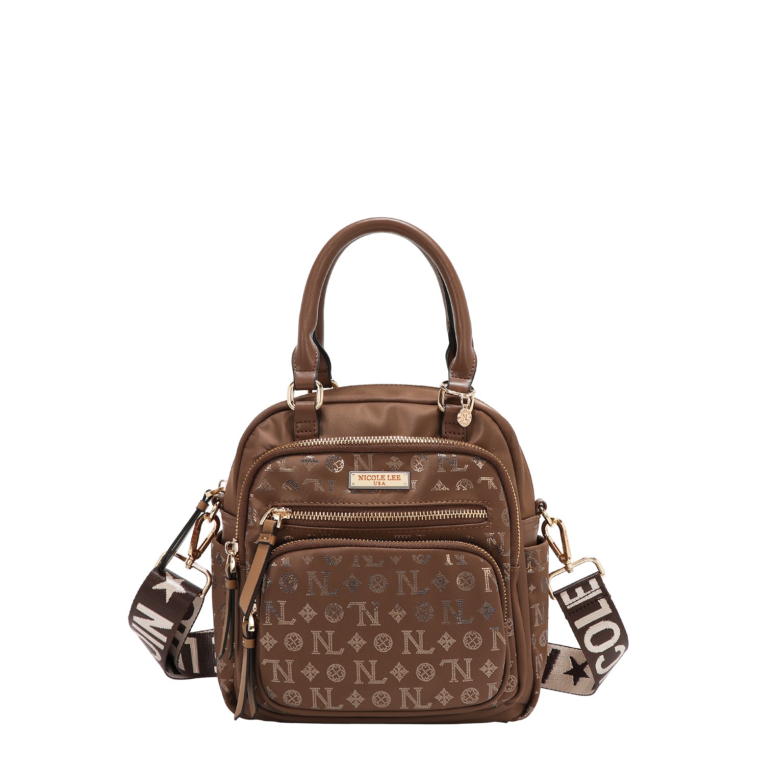 MULTIPURPOSE BAG WITH MONOGRAM LOGO (BROWN)