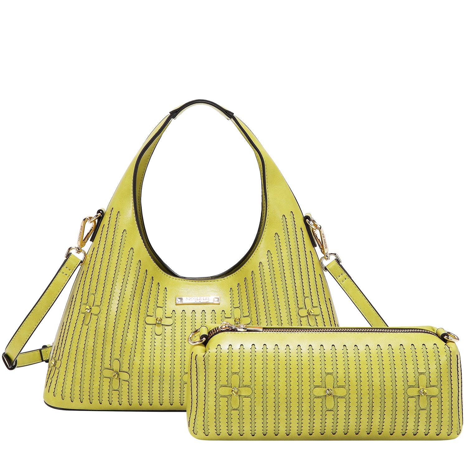 BORSA CON CUCITURA (LIME)