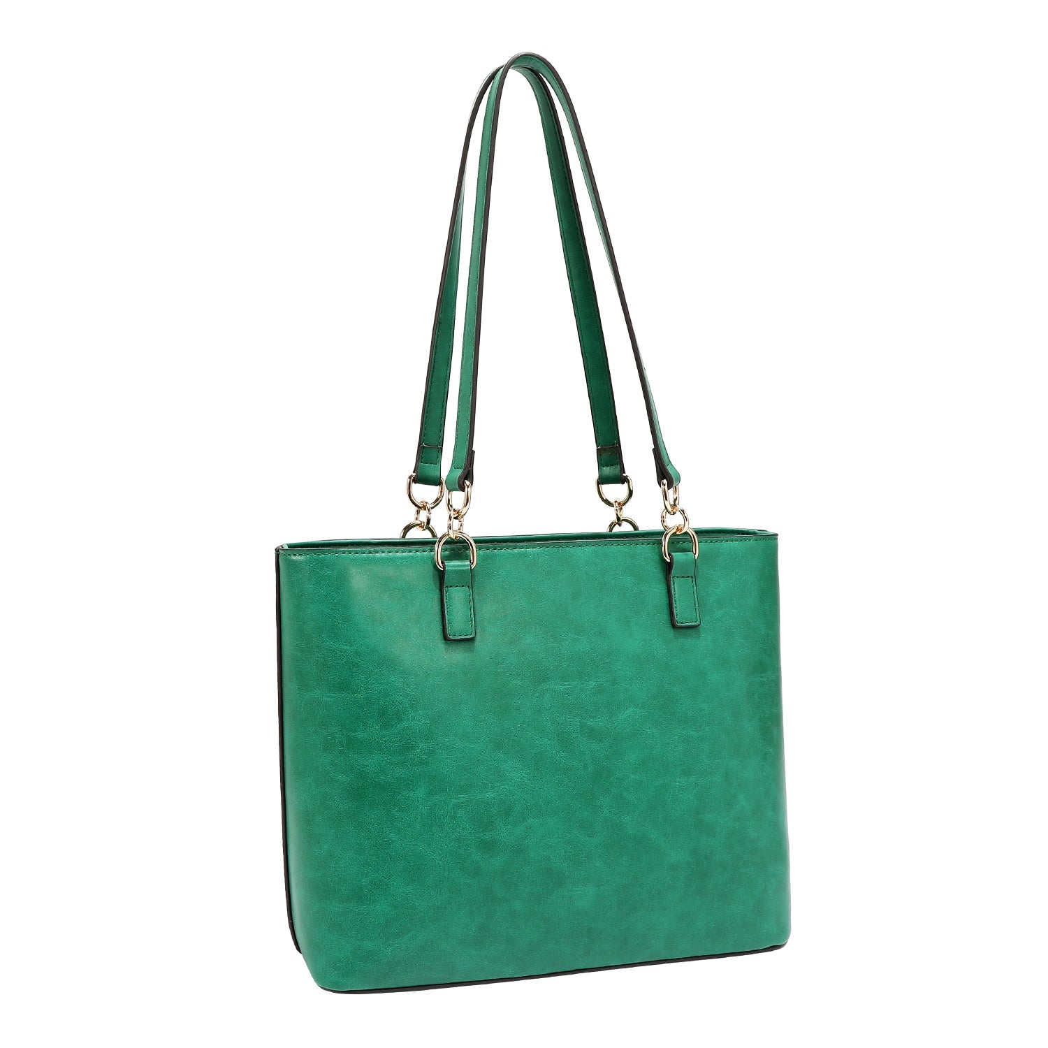 TOTE BAG WITH STITCHING (GREEN)