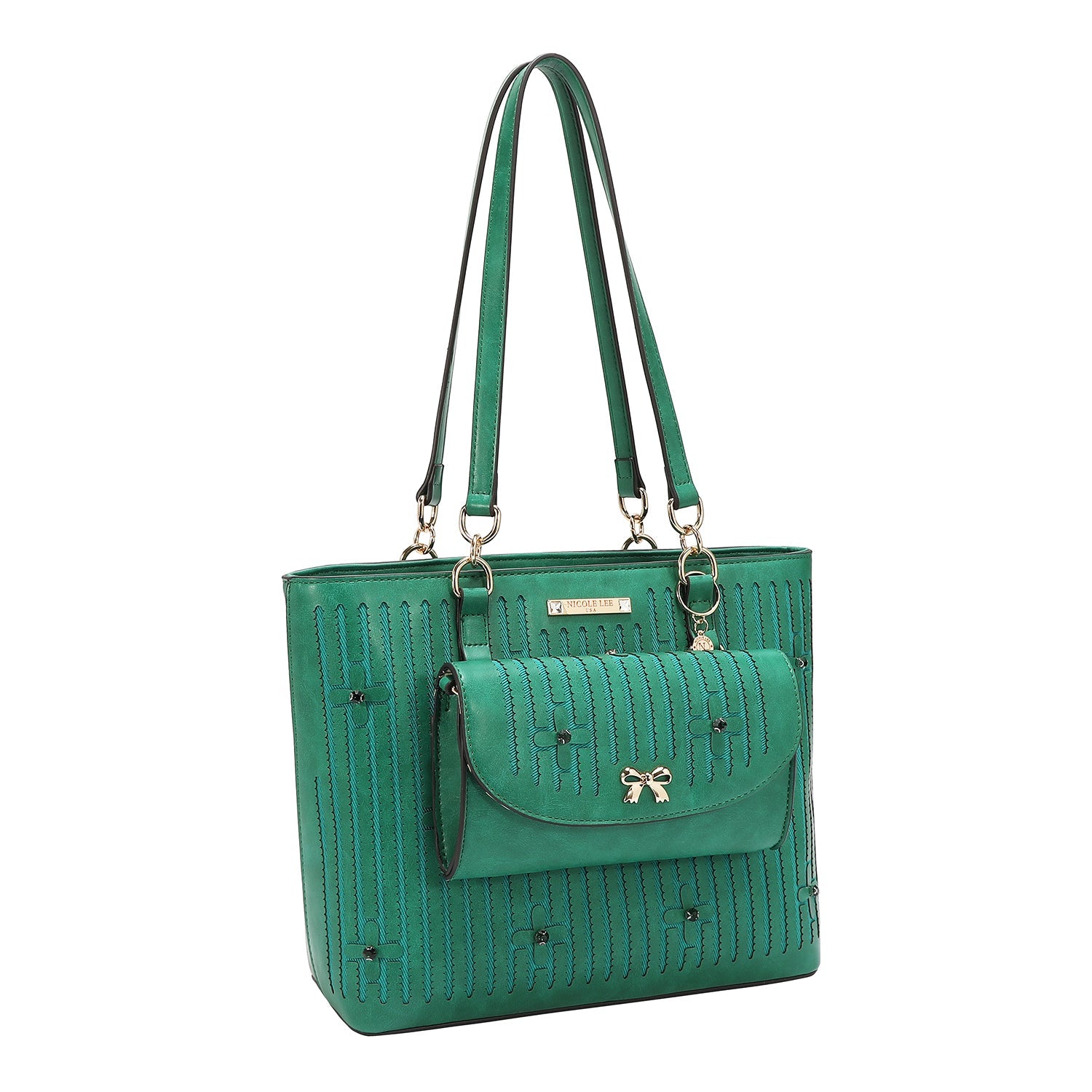 TOTE BAG WITH STITCHING (GREEN)