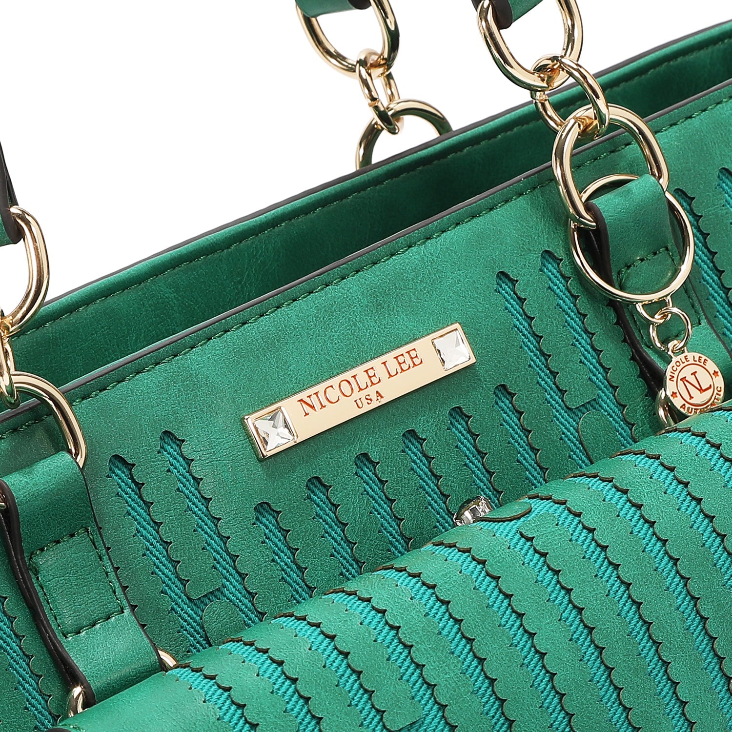 TOTE BAG WITH STITCHING (GREEN)