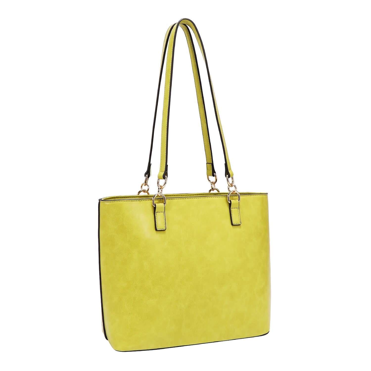 TOTE BAG WITH STITCHING (LIME)