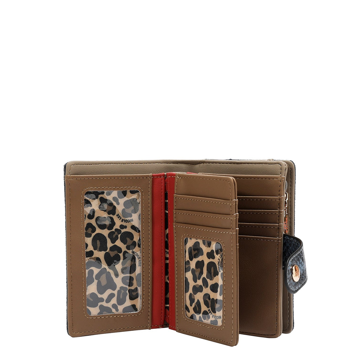 CARTERA GLAM CON TACHUELAS (MARRON)