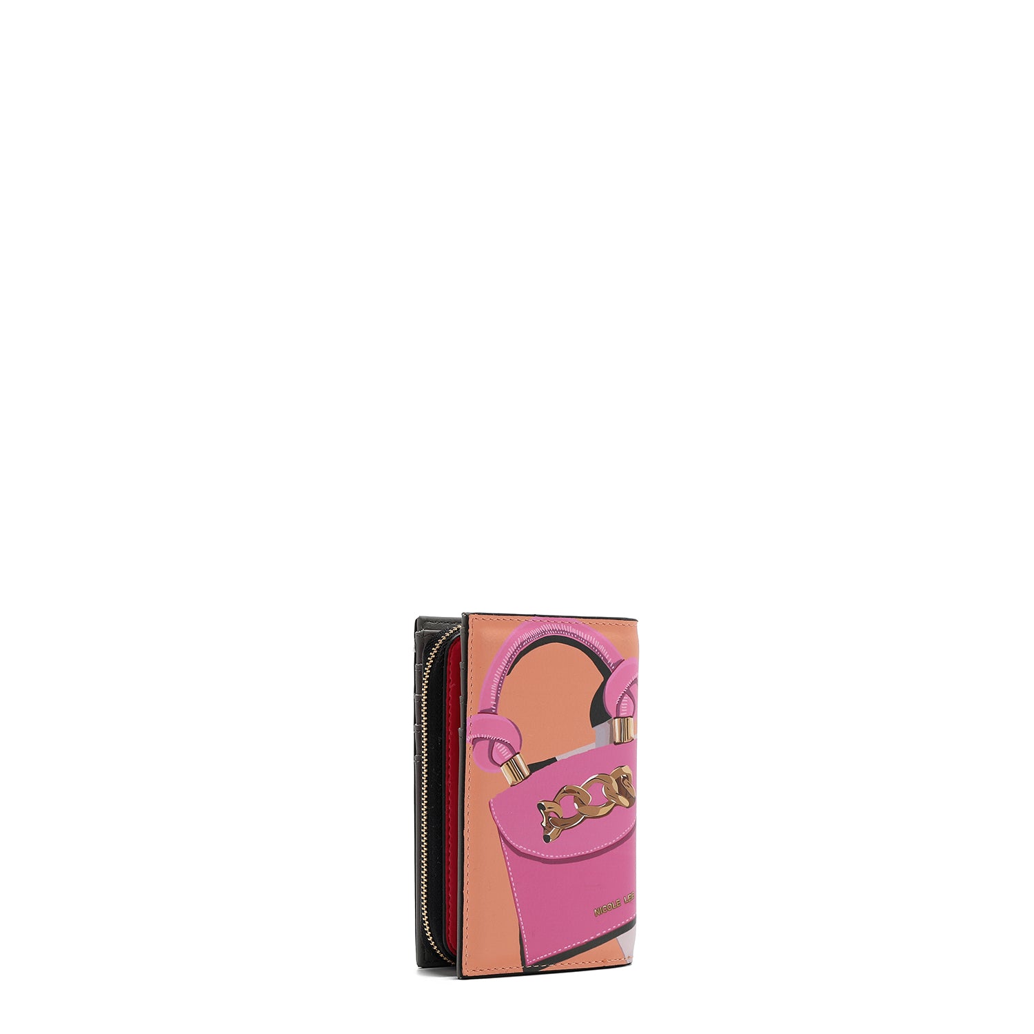 FOLDABLE WALLET WITH CENTRAL ZIP (<tc>VIOLET BLOSSOM</tc>)