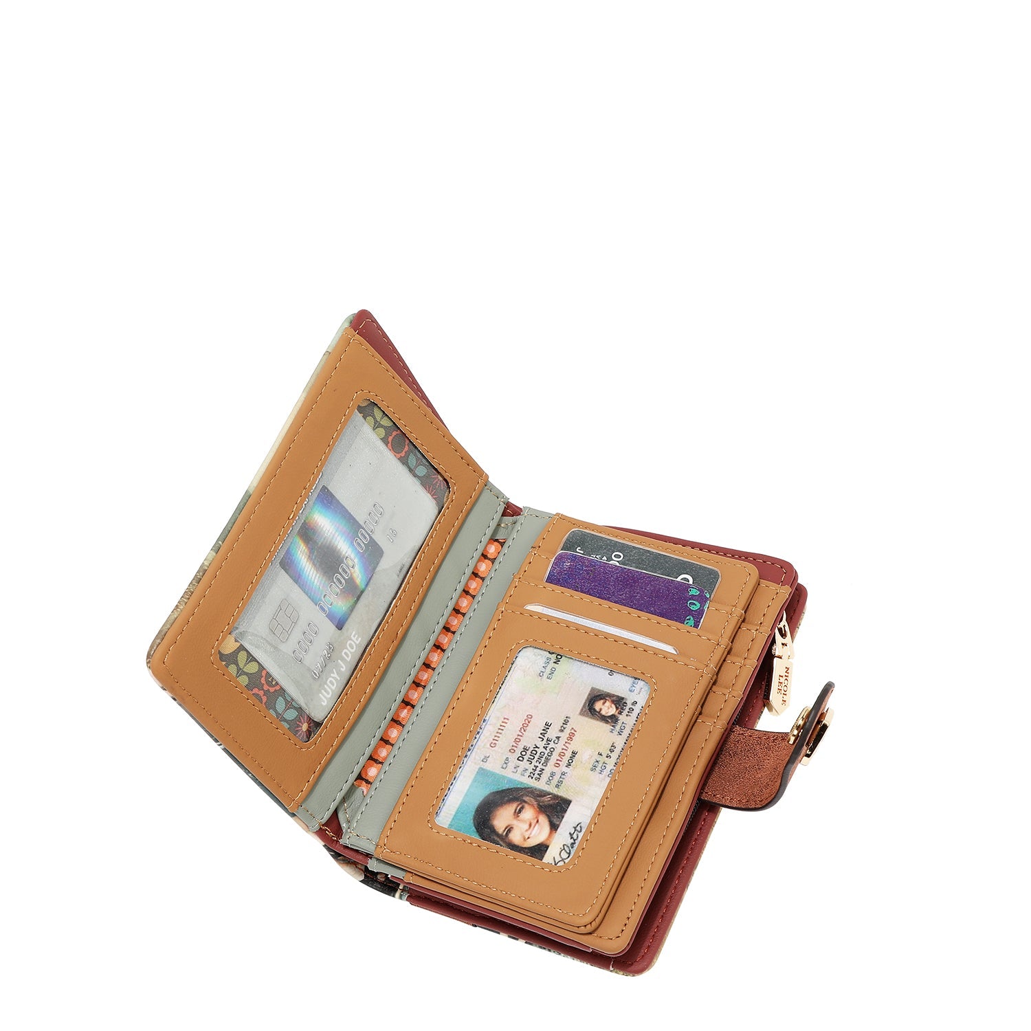 COMPACT WALLET ORGANIZER WITH SNAP TAB (<tc>EMOTION</tc>)