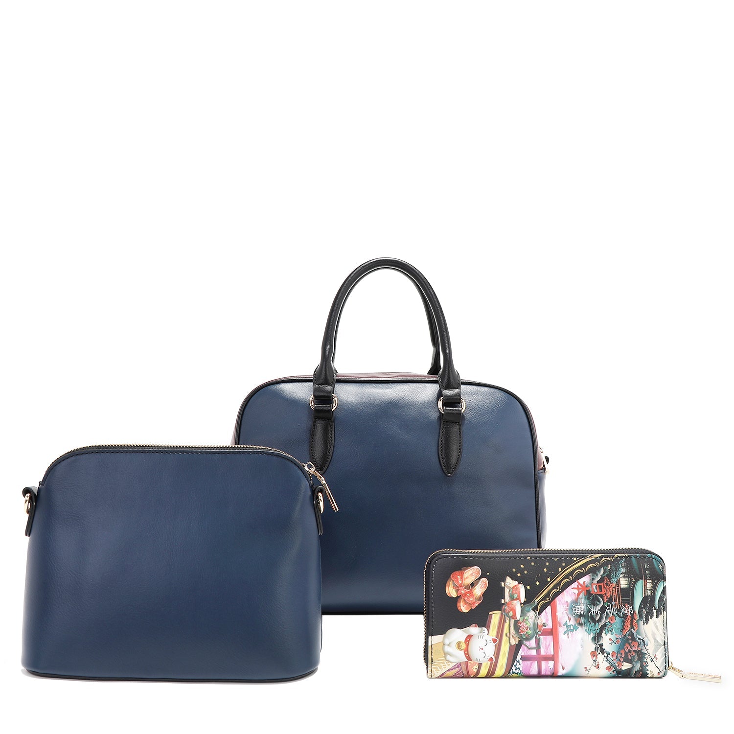 3-PIECE SET (HANDBAG, SHOULDER BAG, WALLET) (<tc>AKIKO LA BELLEZA</tc>)