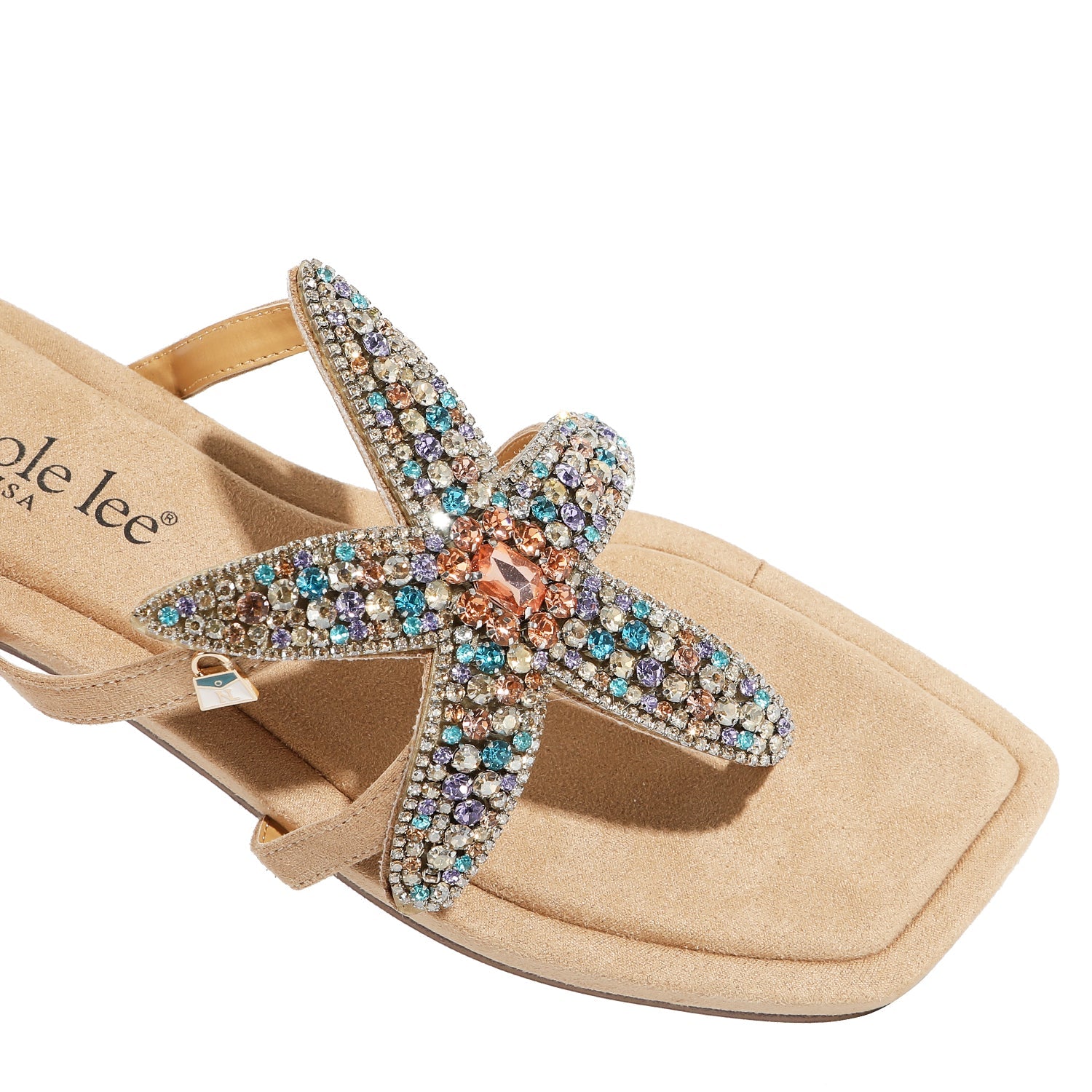 TOE SANDALS WITH STARFISH (NATURAL)