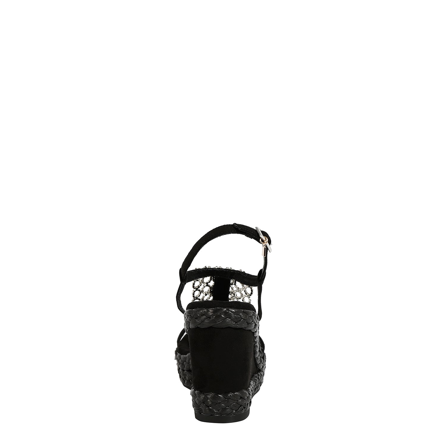 SANDAL WITH PLATFORM AND CRYSTAL CHAIN ​​(BLACK)