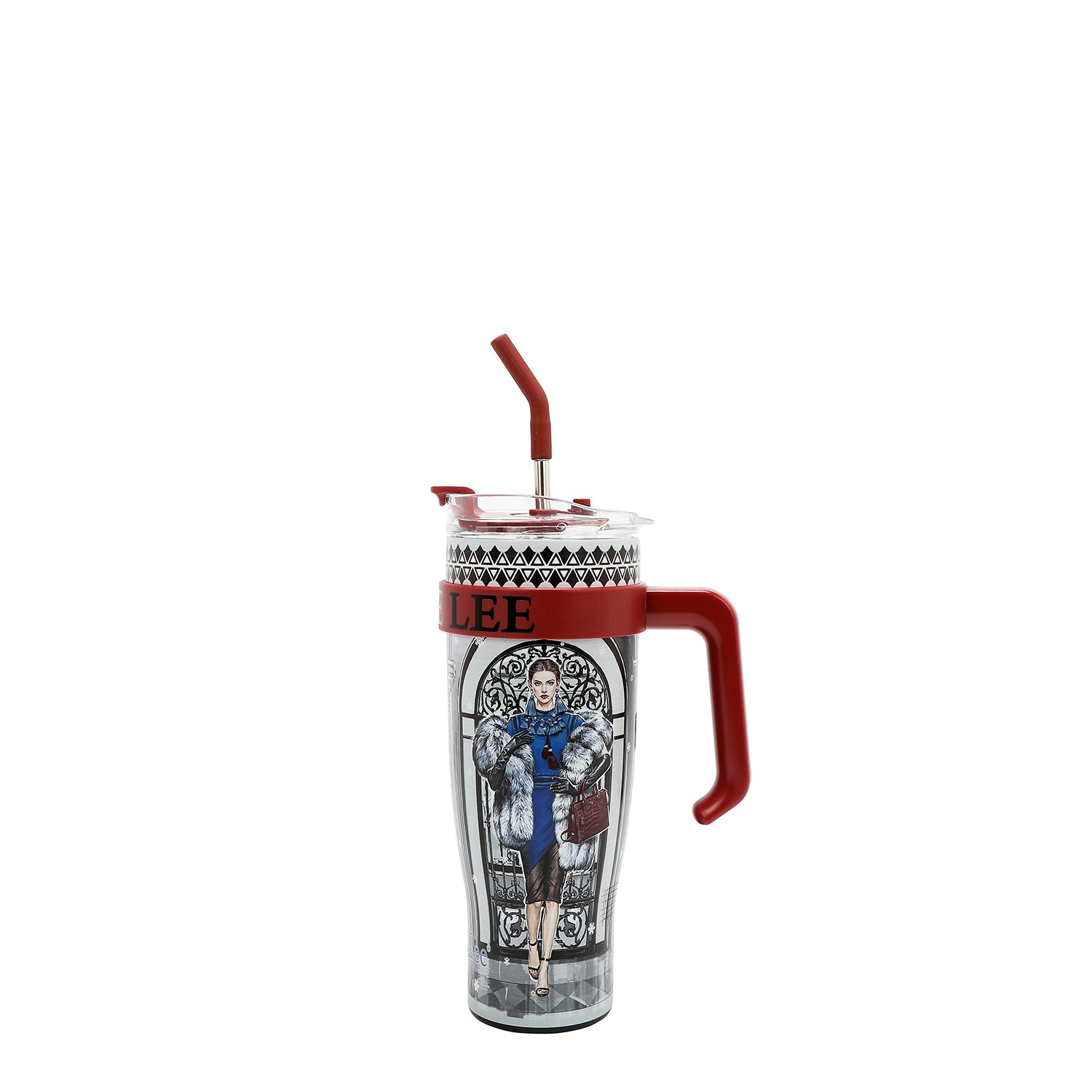 1,2L DESIGNERBECHER MIT GRIFF (<tc>MODA SNOWFLAKE</tc>)