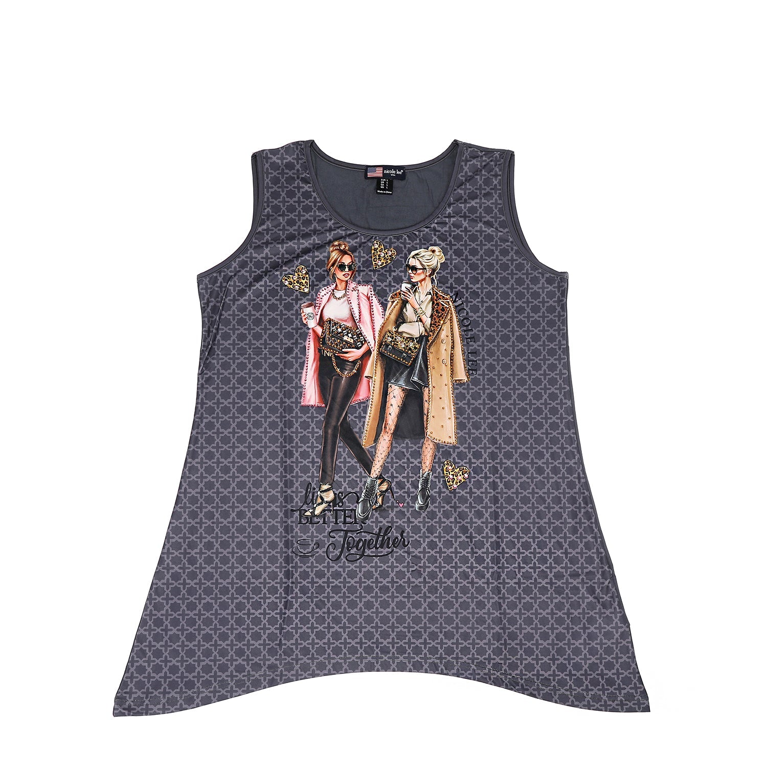 TOP TÚNICA NICOLE LEE CON BRILLOS (LADIES NIGHT OUT)