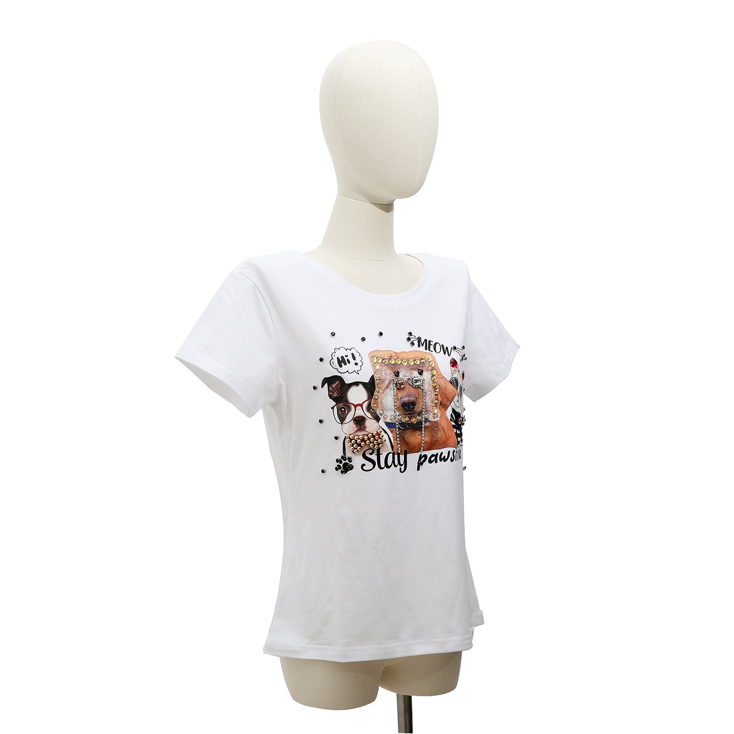 NICOLE LEE FASHION T-SHIRT WITH SHINY (BIG BROTHER)