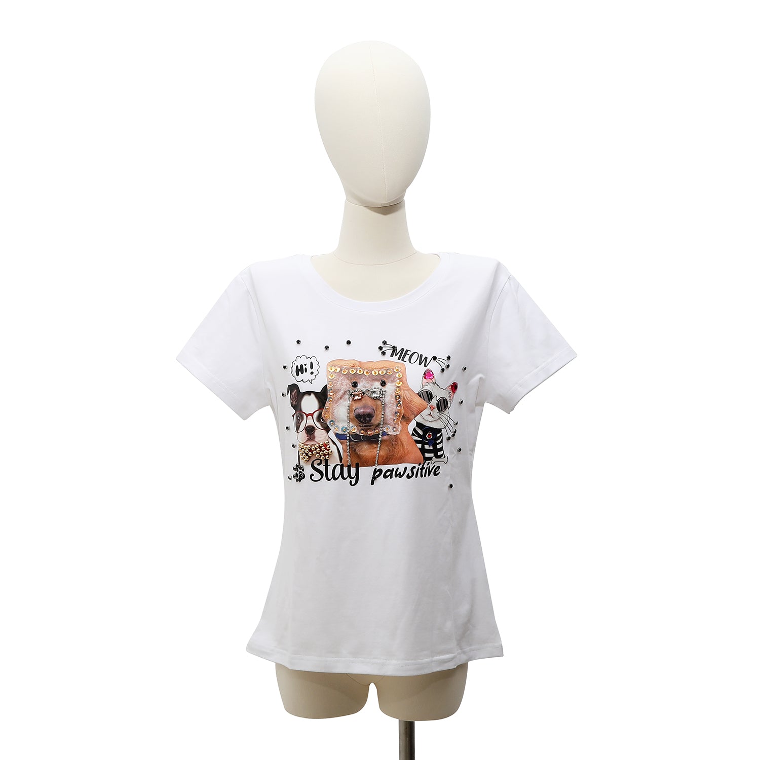 NICOLE LEE FASHION T-SHIRT WITH SHINY (BIG BROTHER)