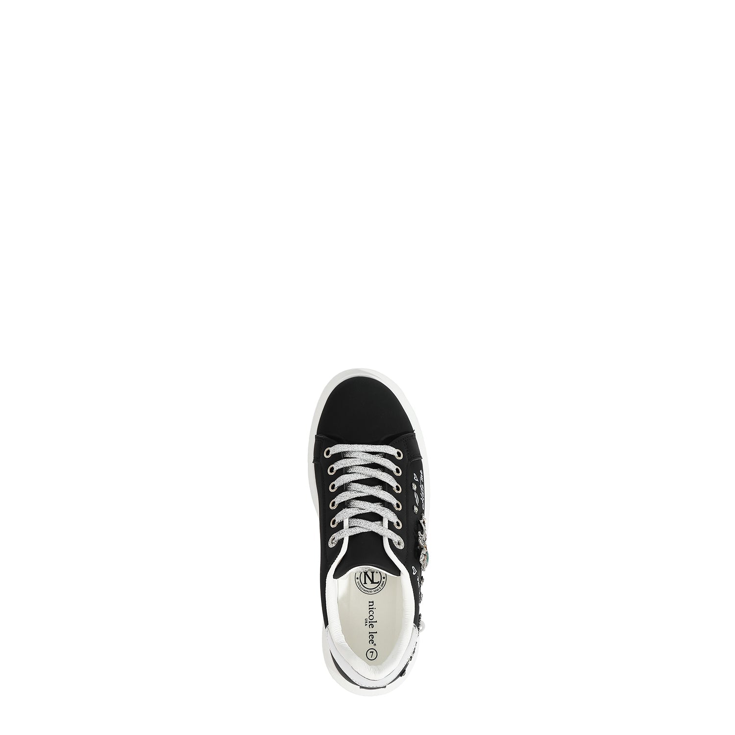 PLATFORM SNEAKERS WITH RHINGES (BLACK)