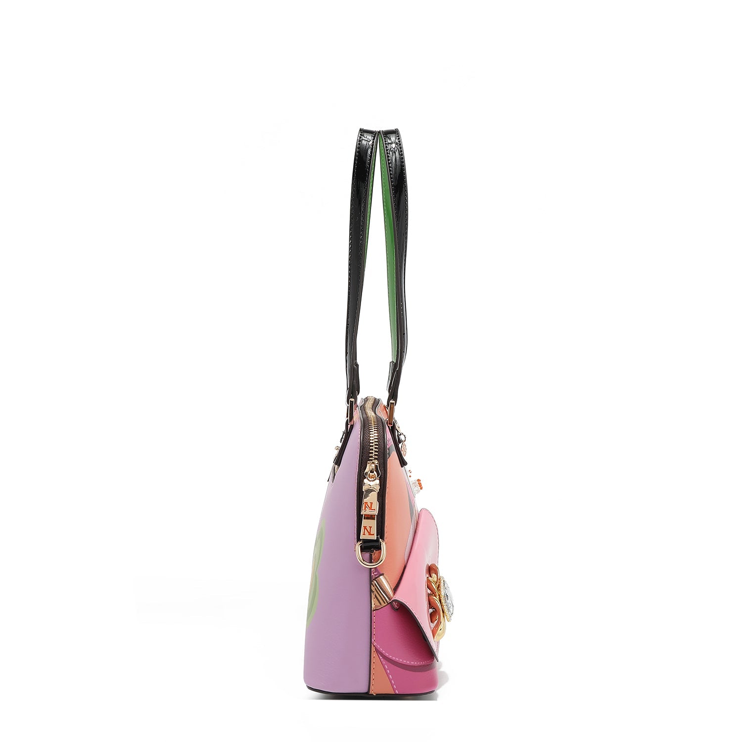 BOLSO DE HOMBRO DOME (VIOLET BLOSSOM)