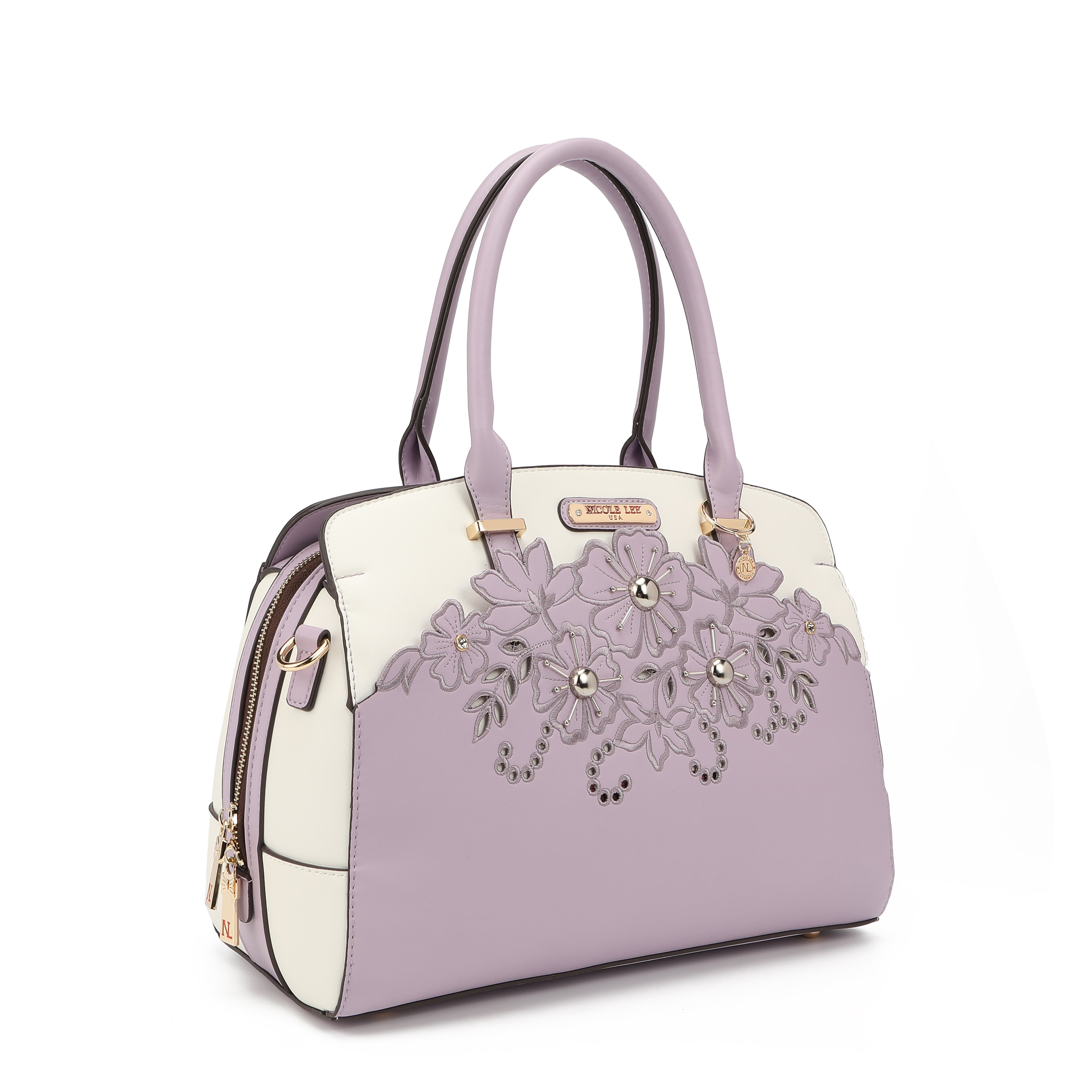 BOLSO BAHUL CON BORDADO FLORAL
