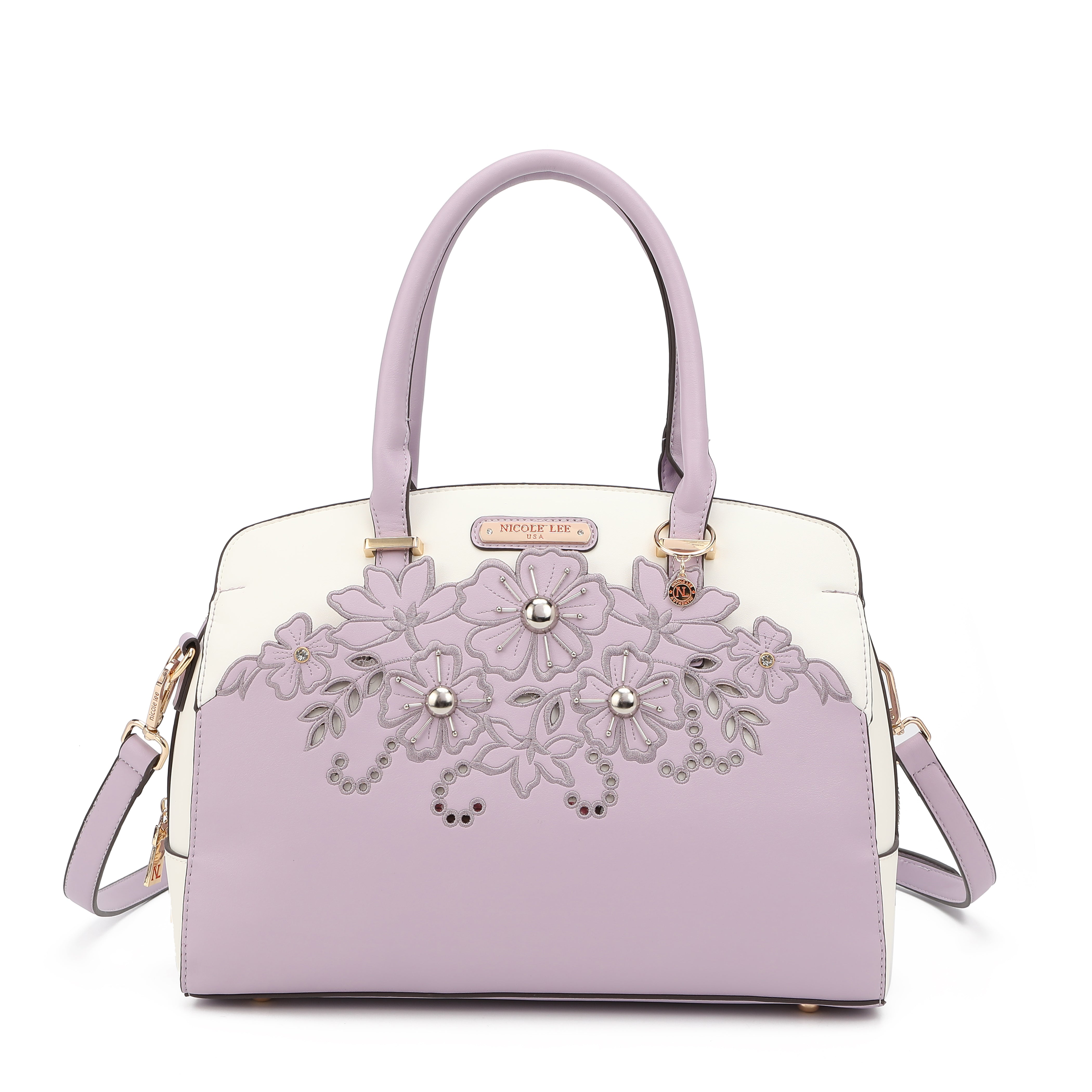BOLSO BAHUL CON BORDADO FLORAL