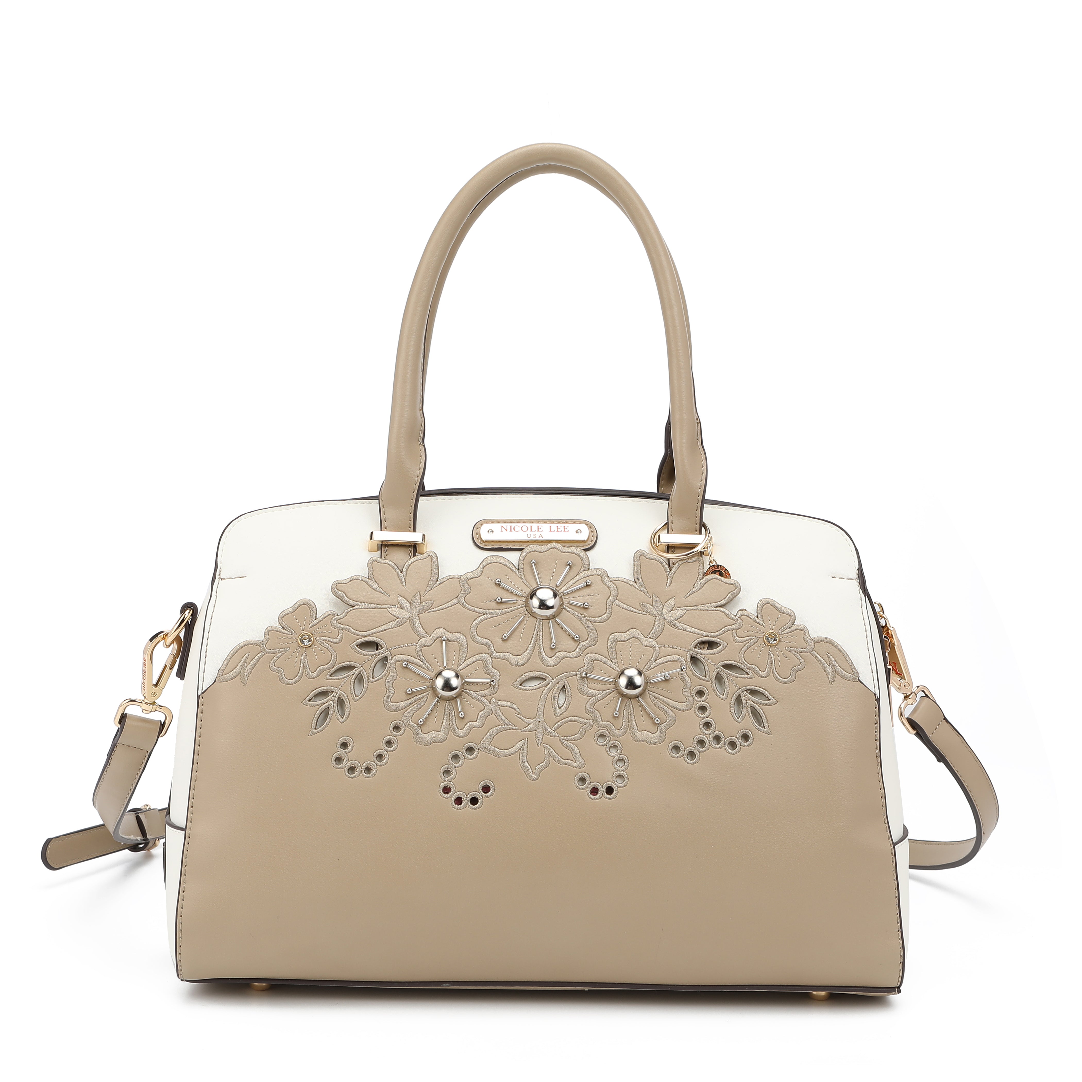 BOLSO BAHUL CON BORDADO FLORAL