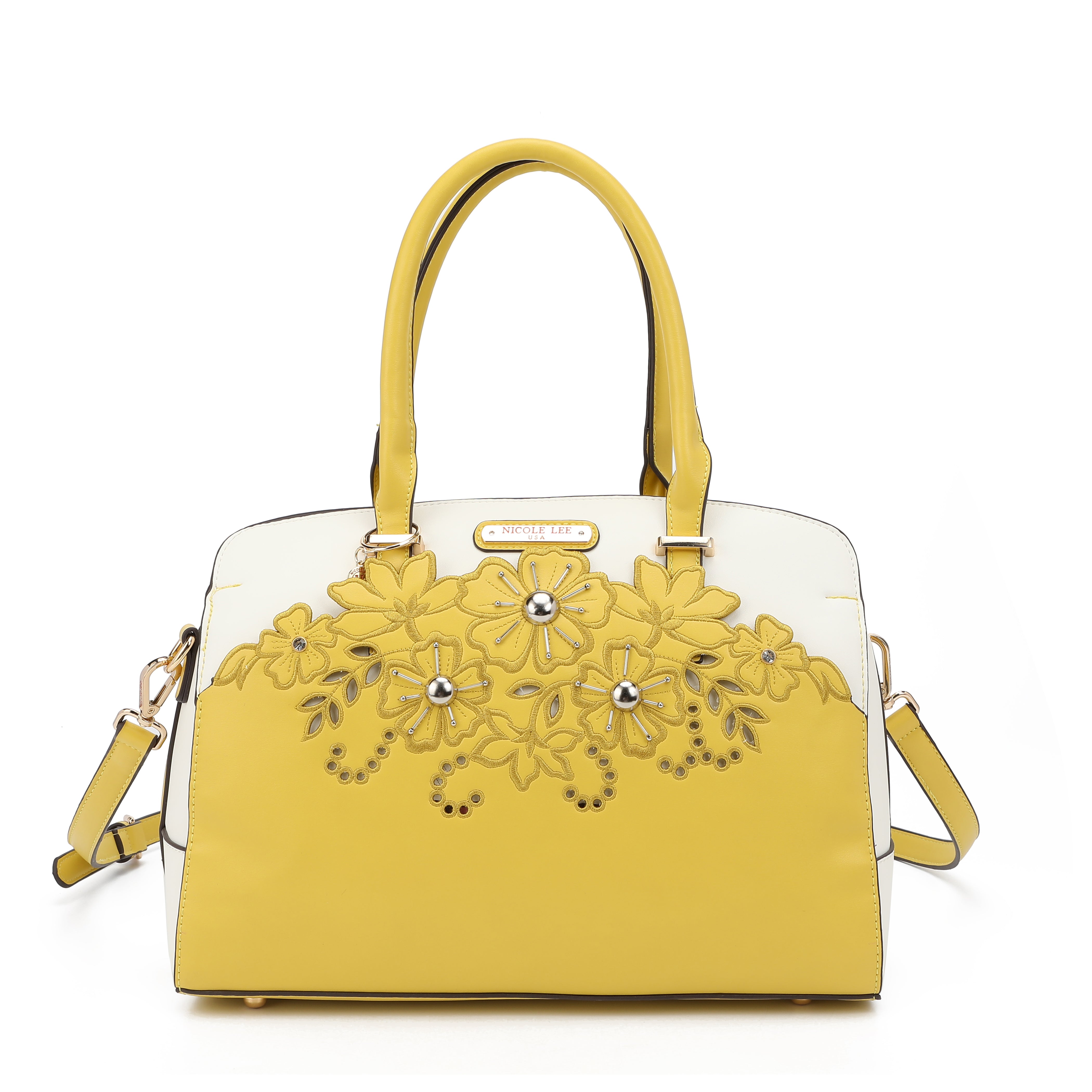 BOLSO BAHUL CON BORDADO FLORAL