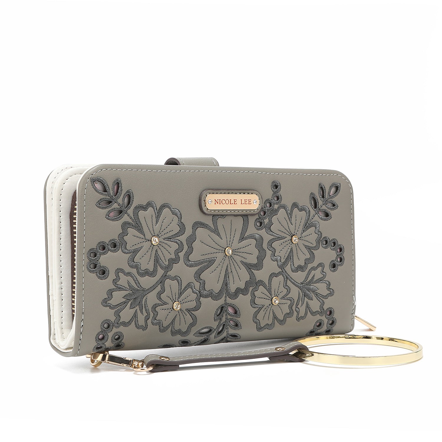 CARTERA FASHION "FLORAL" CON CREMALLERA