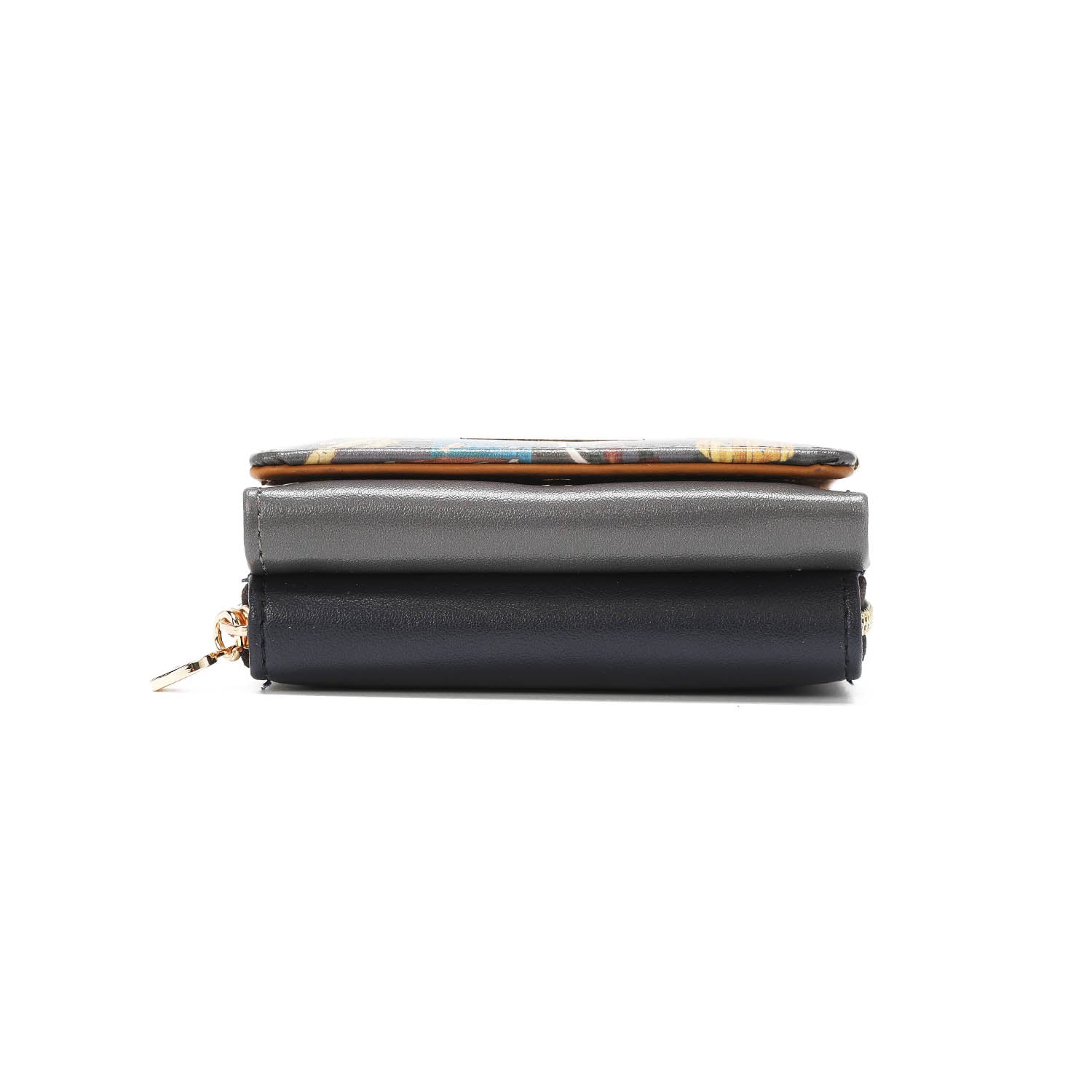 Portfolio with triple division + zipper purse