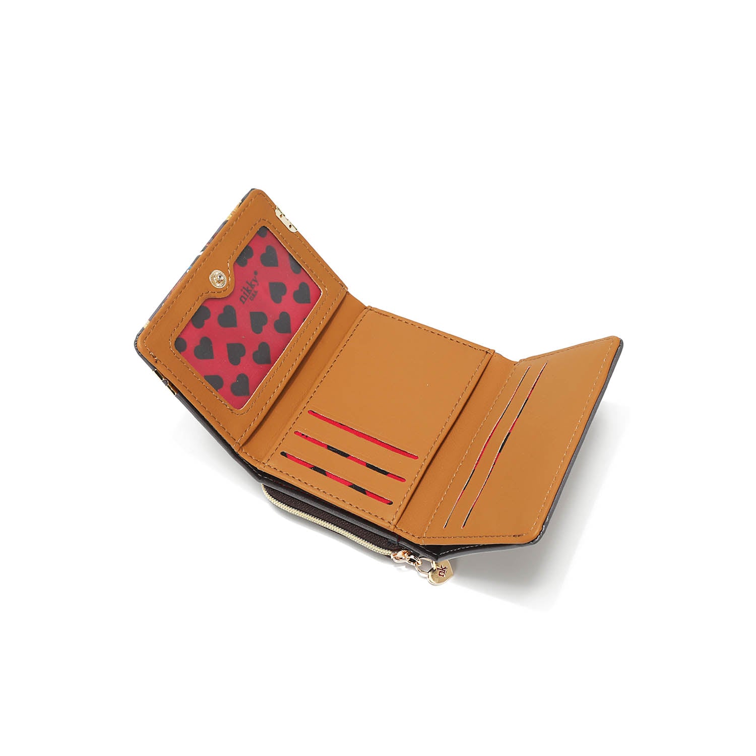 Portfolio with triple division + zipper purse