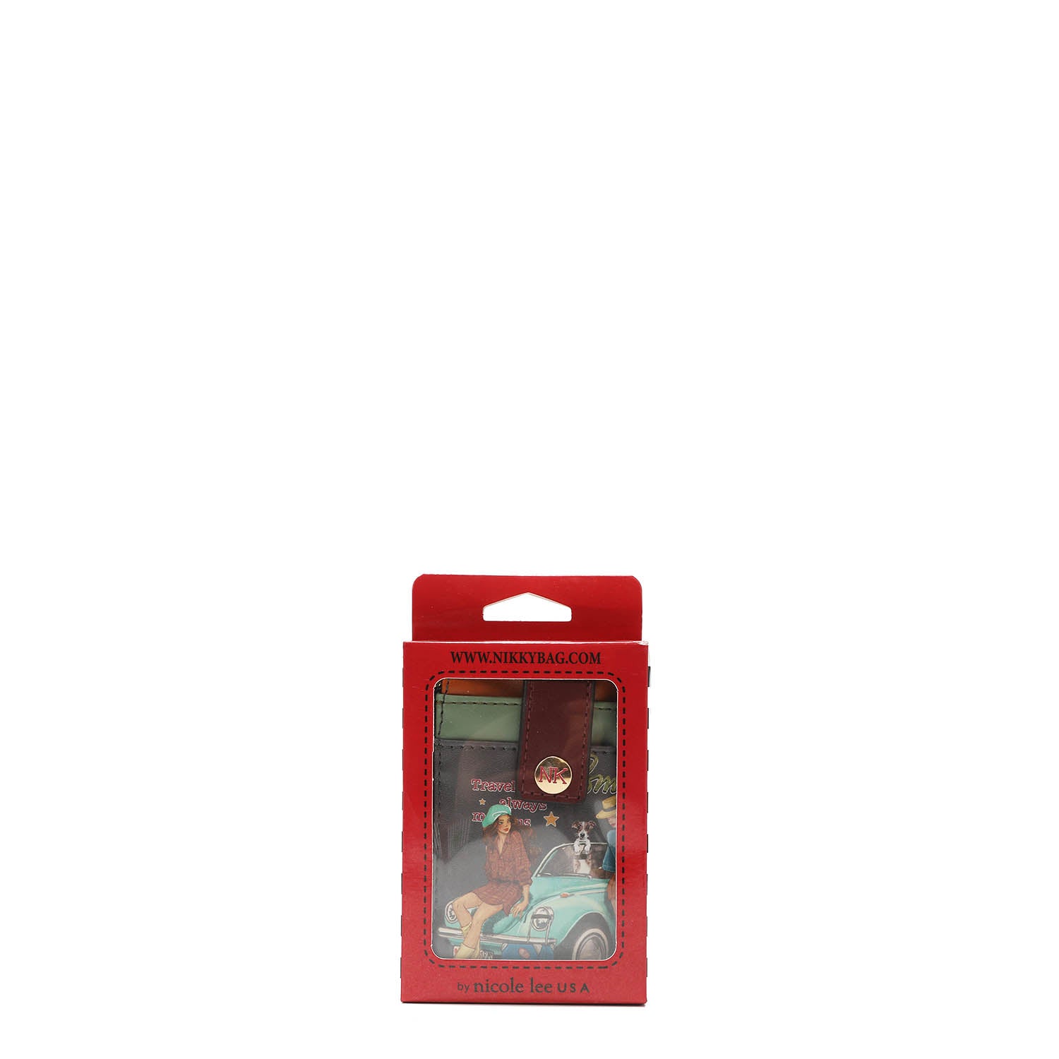 Mini cardboard with zip closure and pressure button