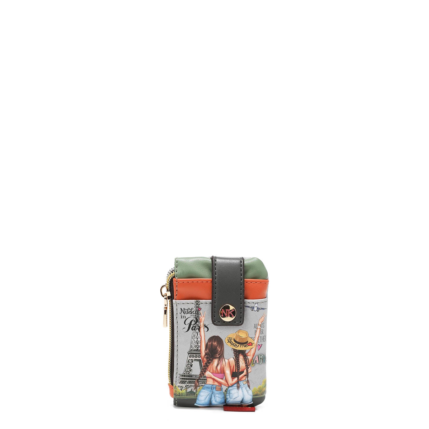 Mini cardboard with zip closure and pressure button