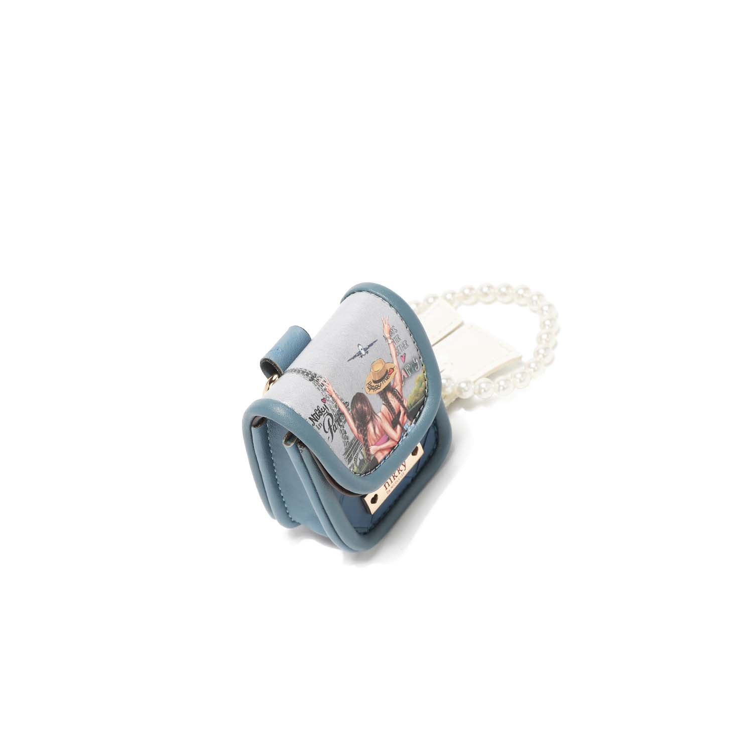 PORTACHIAVI CON PORTA APPARECCHI ACUSTICI E BRACCIALE DI PERLE <tc>NIKKY</tc>