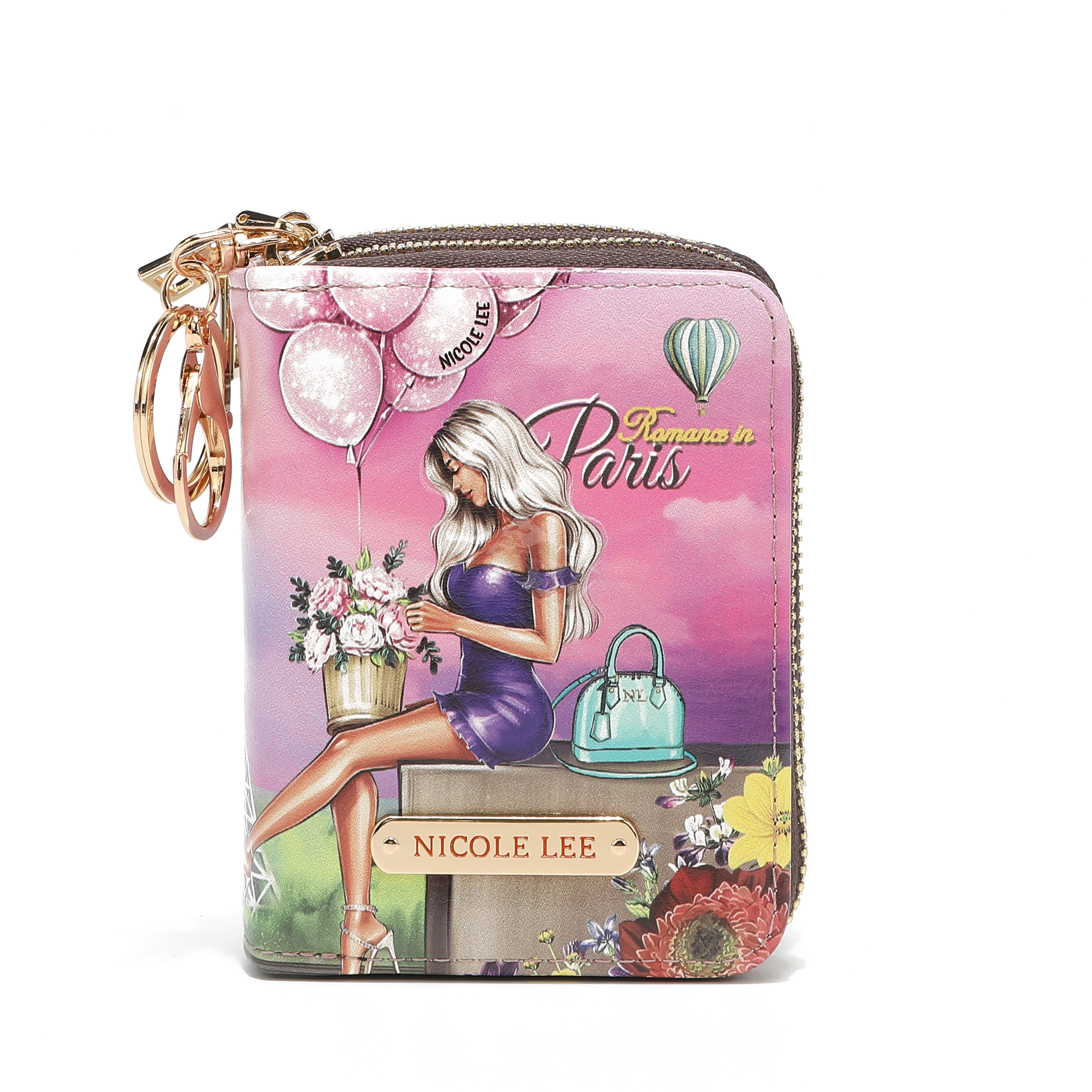 CARTERA FUNCIONAL FASHION PARA TARJETAS CON CREMALLERA DOBLE