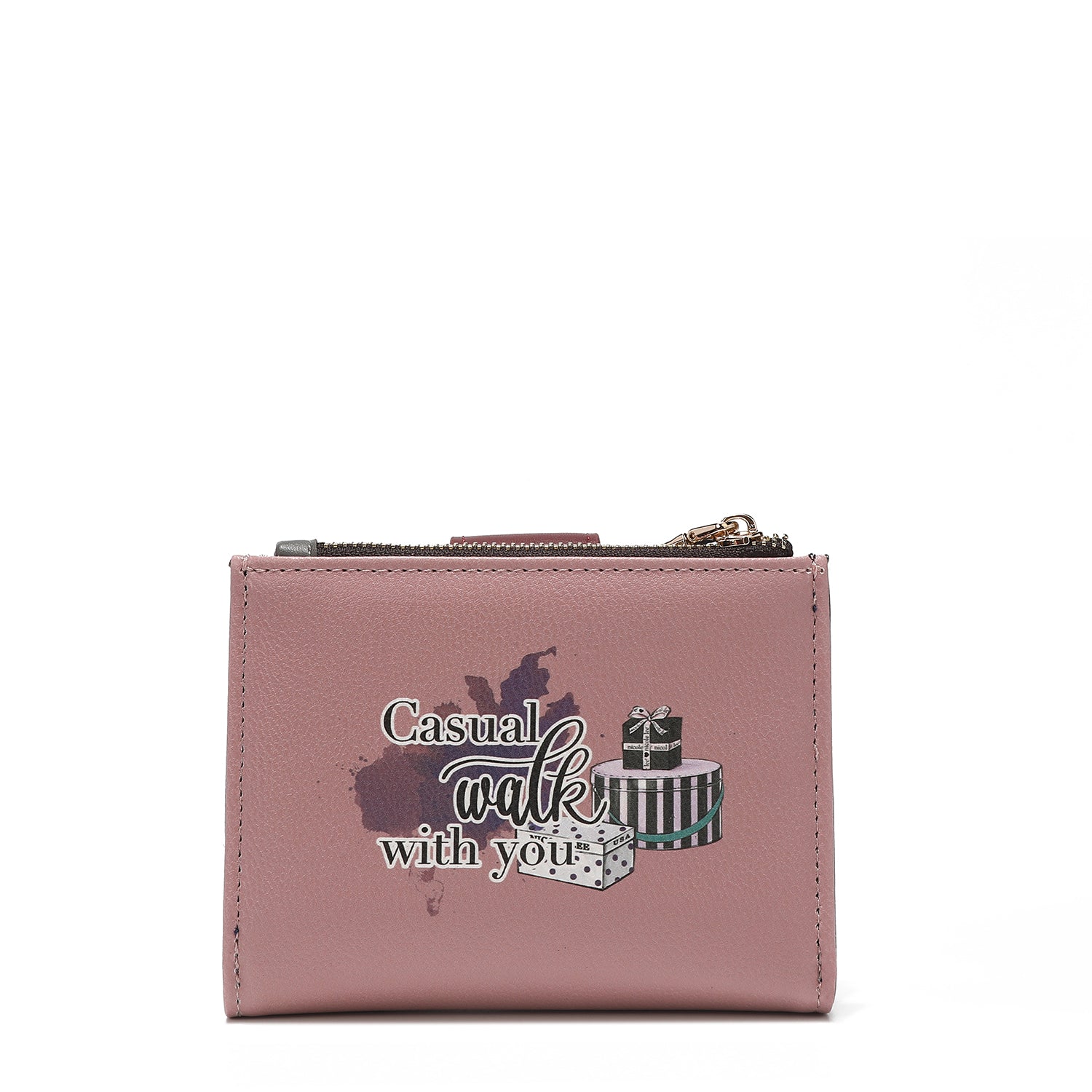 CARTERA DOBLE COMPACTA DE MODA CON BLOQUEO RFID