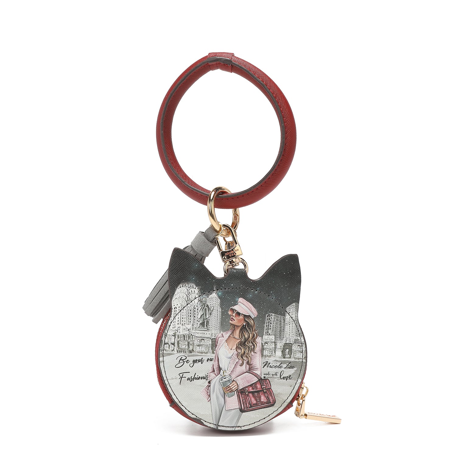 PULSERA CON LLAVERO Y MONEDERO